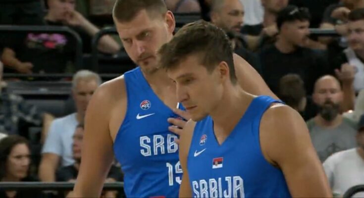Nikola Jokić i Bogdan Bogdanović u dresu košarkaške reprezentacije Srbije