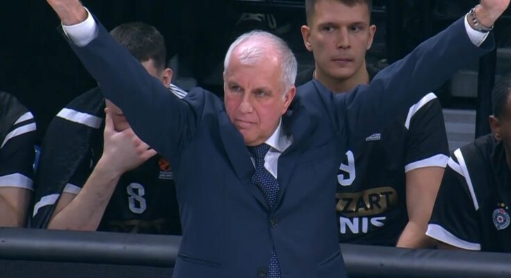 Željko Obradović se raduje nakon pobede svog tima