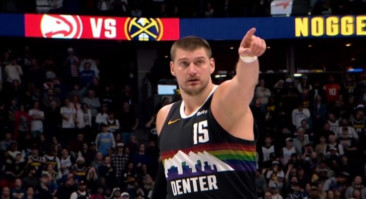 Nikola Jokić na utakmici NBA lige u dresu Denver Nagetsa